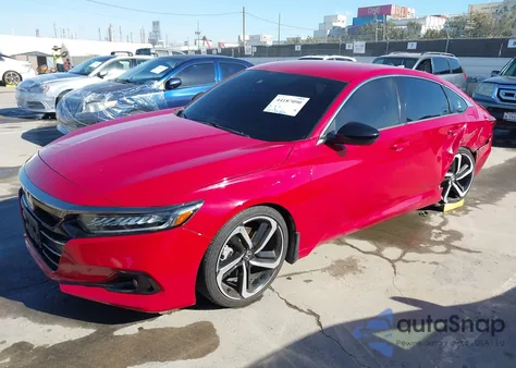 2021 Honda Accord Sport из США, поврежденный, VIN 1HGCV1F39MA092104